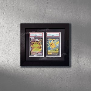 Black Graded Slab 2 Kartenrahmen mit optionalem UV-Schutz, PSA, Beckett, Mtg, Pokemon Sammelkarten TKG, hochwertige Display Wall Case