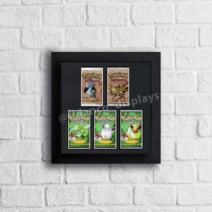 Lot de 5 rehausseurs noirs avec protection UV en option, Mtg, Cartes à collectionner Pokemon TCG, étui mural haute qualité avec mousse