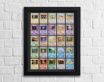 25 Trading Card Frame for Raw Cards with Optional UV Protection, Mtg, Pokemon, Yu-Gi-Oh! TCG, High Quality Display Wall Hanging