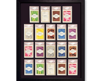 Black Graded Slab 19 Card Frame, UV Protective, PSA, Beckett, Mtg, Ace Grading Trading Cards TCG High Quality Display Wall Case for Base Set