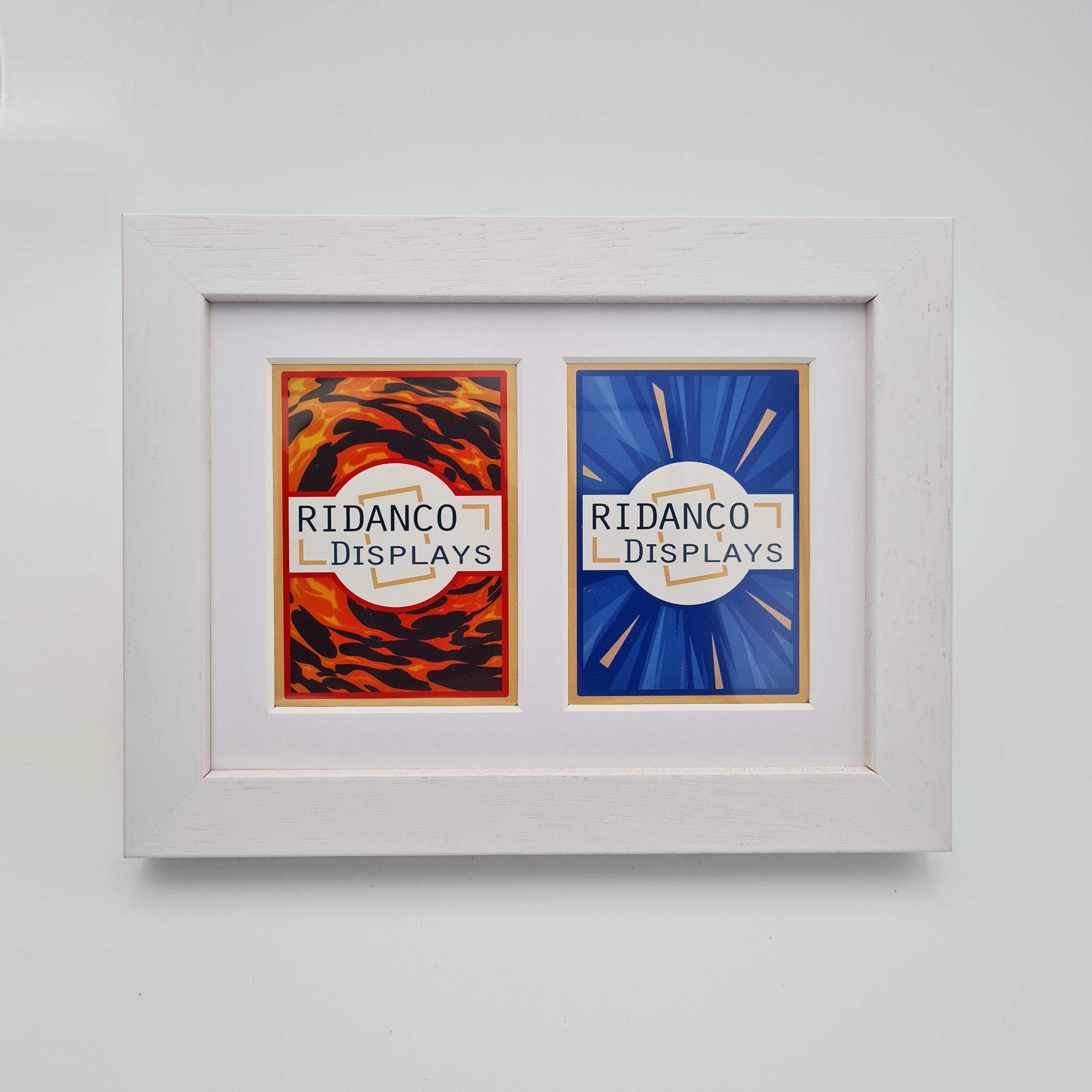 2 Trading Card White Frame for Raw Cards With Optional UV