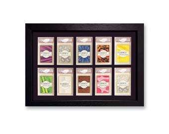 Cornice per 10 carte nera classificata, protezione UV, PSA, Beckett, MTG, Ace Grading Trading Cards TCG, espositore da parete di alta qualità per set base