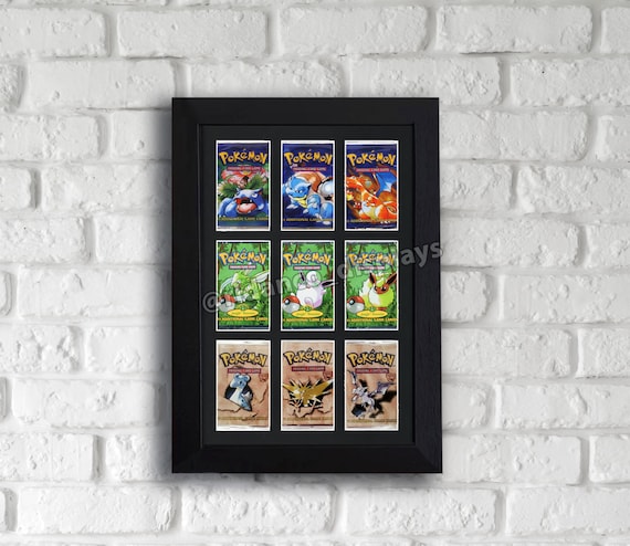 Black Booster Pack 9 Pack Art Set Frame With Optional UV Protection, Mtg,  Pokemon Trading Cards TCG High Quality Display Wall Case With Foam - Etsy