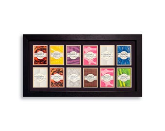Marco para 12 cartas coleccionables (6x2) para cartas sin procesar con protección UV opcional, para deportes, MTG, cartas de póker, juegos de mesa, TCG, exhibición de alta calidad para colgar en la pared.