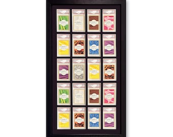 Marco de 20 cartas con losa graduada negra, protección UV, PSA, Beckett, MGC, Ace, Trading Cards TCG, estuche de exhibición de pared de alta calidad para el juego base.