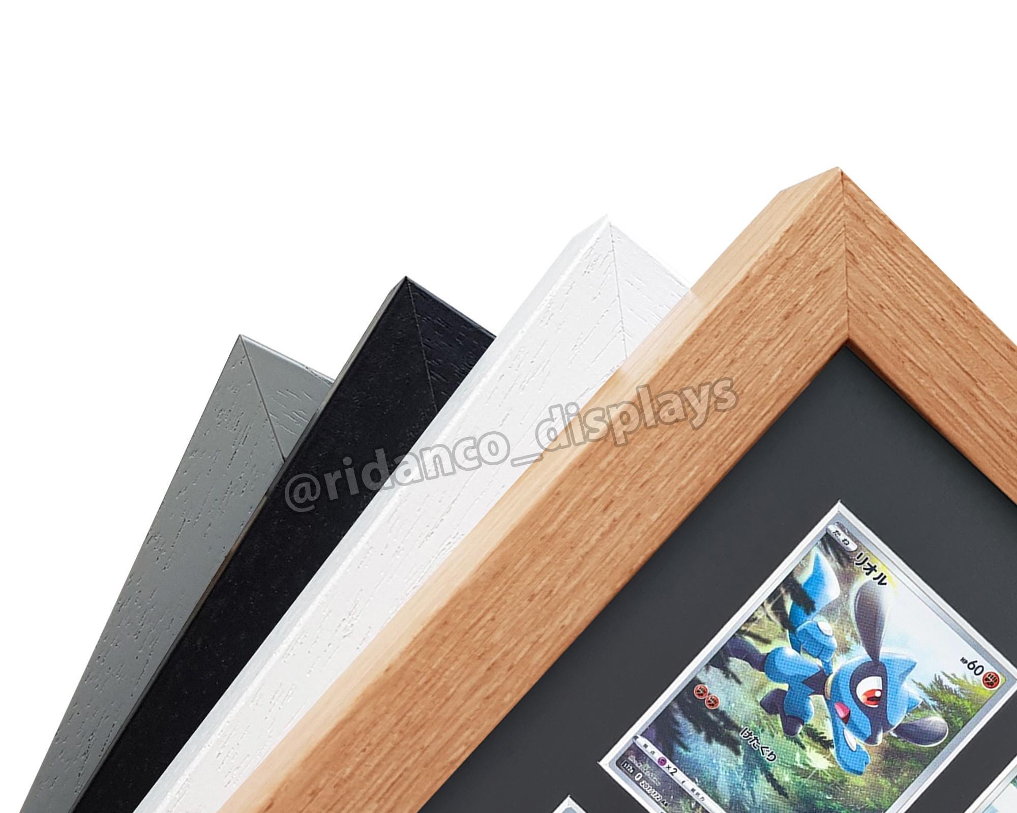Black 9 Trading Card Frame for Raw Cards with Optional UV