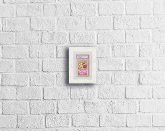 White Graded Slab 1 Card Frame with Optional UV Protection, PSA, Beckett, Mtg, Pokemon Trading Cards TCG, High Quality Display Wall Case