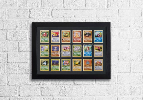 pokemon cards framed PSA Card Frame for (3) PSA Graded Pokemon Cards (White Design)