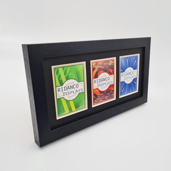 pokemon 3 card display Card Display (PSA/CGC) 3-Card / 5 Pack / Black Carbon main image 1