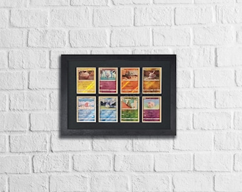 8 Trading Card Frame for Raw Cards with Optional UV Protection, Mtg, Pokemon, Yu-Gi-Oh! TCG, High Quality Display Wall Hanging