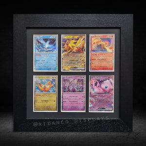 6 Sammelkartenrahmen für Raw Cards mit optionalem UV Schutz, Mtg, Pokemon, Yu-Gi-Oh! TKG, Hochwertiger Display Wandbehang