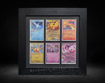 6 Trading Card Frame for Raw Cards with Optional UV Protection, Mtg, Pokemon, Yu-Gi-Oh! TCG, High Quality Display Wall Hanging