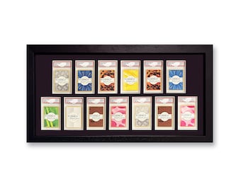 Black Graded Slab 13 Card Frame, UV Protective, PSA, Beckett, Mtg, Ace Grading Trading Cards TCG High Quality Display Wall Case for Base Set