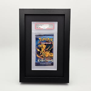 Frame for 1 Graded Booster with UV Protection, PSA, Booster Pack Display Frame Pokemon Trading Cards TCG, High Quality Display Wall Case image 1