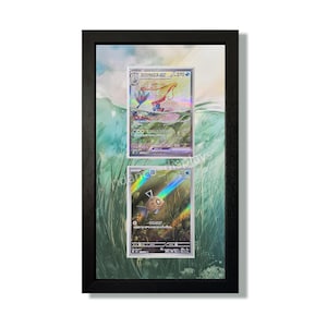 Ridanco Feebas et Milotic Surging Sparks, carte brute, impression d'art étendue, cadre d'exposition Pokemon, protection UV, support de haute qualité, tenture murale