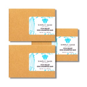Dog Shampoo Bar 3 Pack Bundle, Pet Skin Care, Dog Grooming Supplies, Pet Wellness Supplies, Natural Soap for Puppy, Adult, Senior Dogs