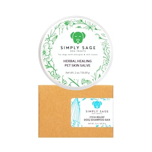 Pet Skin Balm and Shampoo Bar Set for Dry Skin and Hot Spots for Dogs and Cats