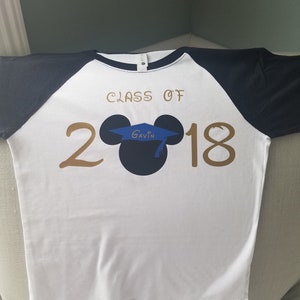 Disney Graduation Shirts, Disney Shirt, Disney Gift, Class of 2019 Shirts, Graduation Gift, Graduate Shirts, Mickey Mouse Graduate, Disney