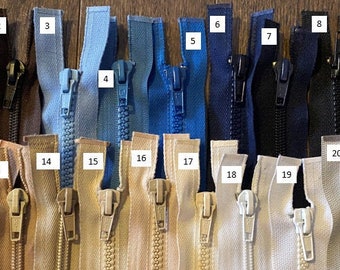 10 inch One-way Separating Zippers