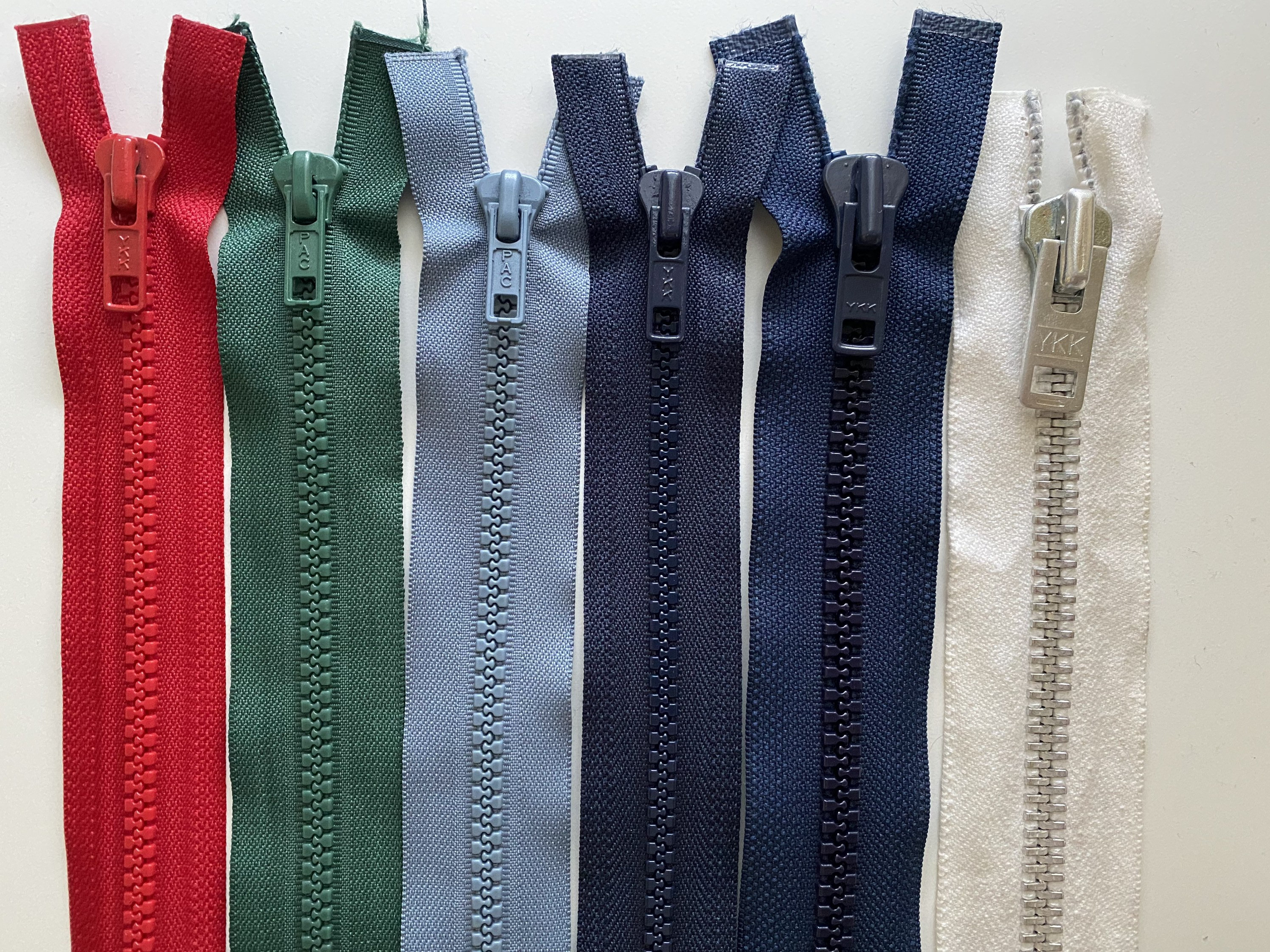 1pc Plastic Jacket Zipper 5mm Open-end Zipper 2 Sliders Length / Vislon  With Two Two-way Zippers Haberdashery 