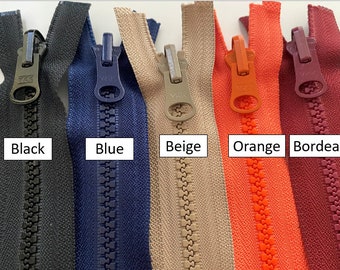 Reversible one way separating High Quality Size 5 Original YKK zippers