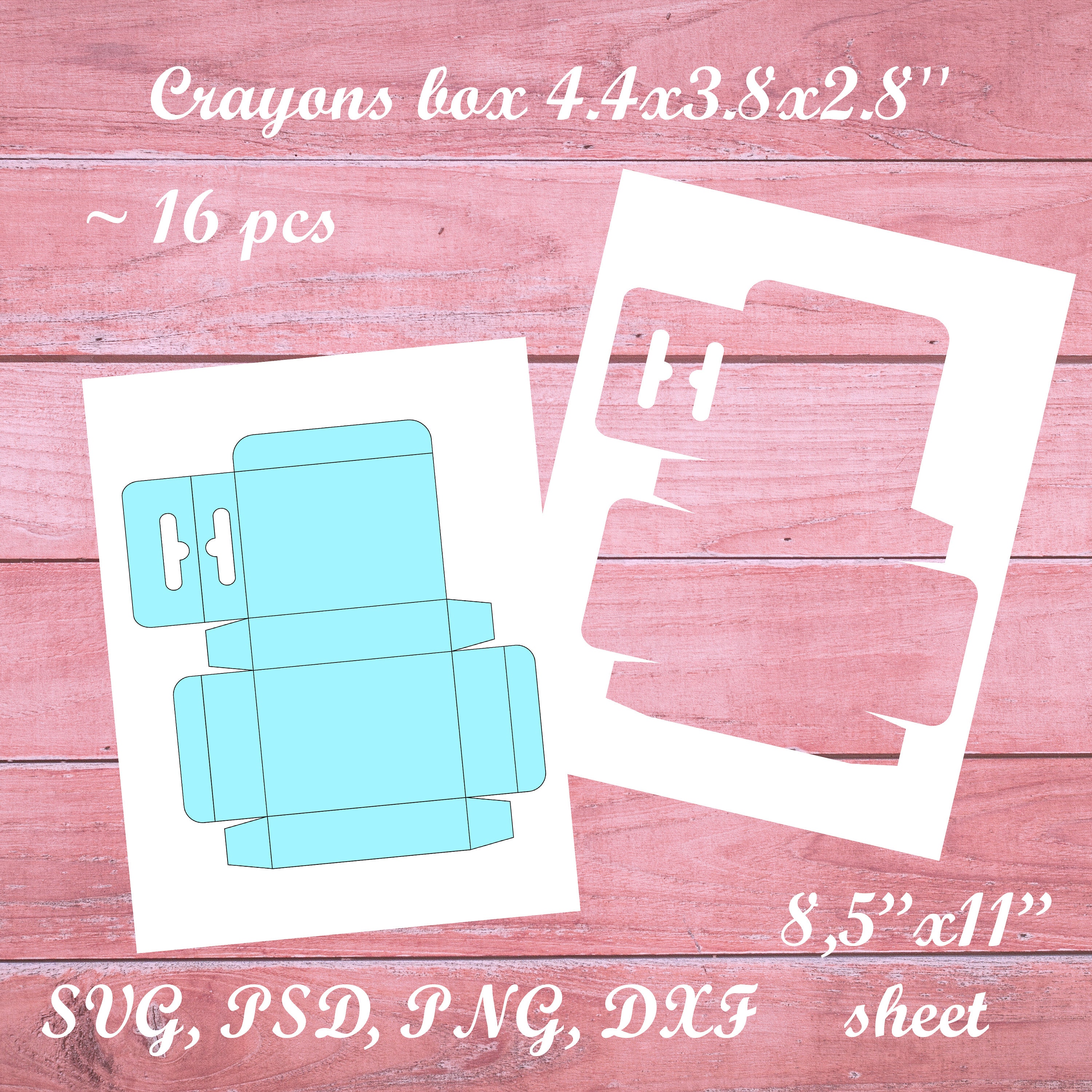 Crayon box Template Printable blank template blank sheet Etsy Crayon box Template Printable blank template blank sheet Etsy