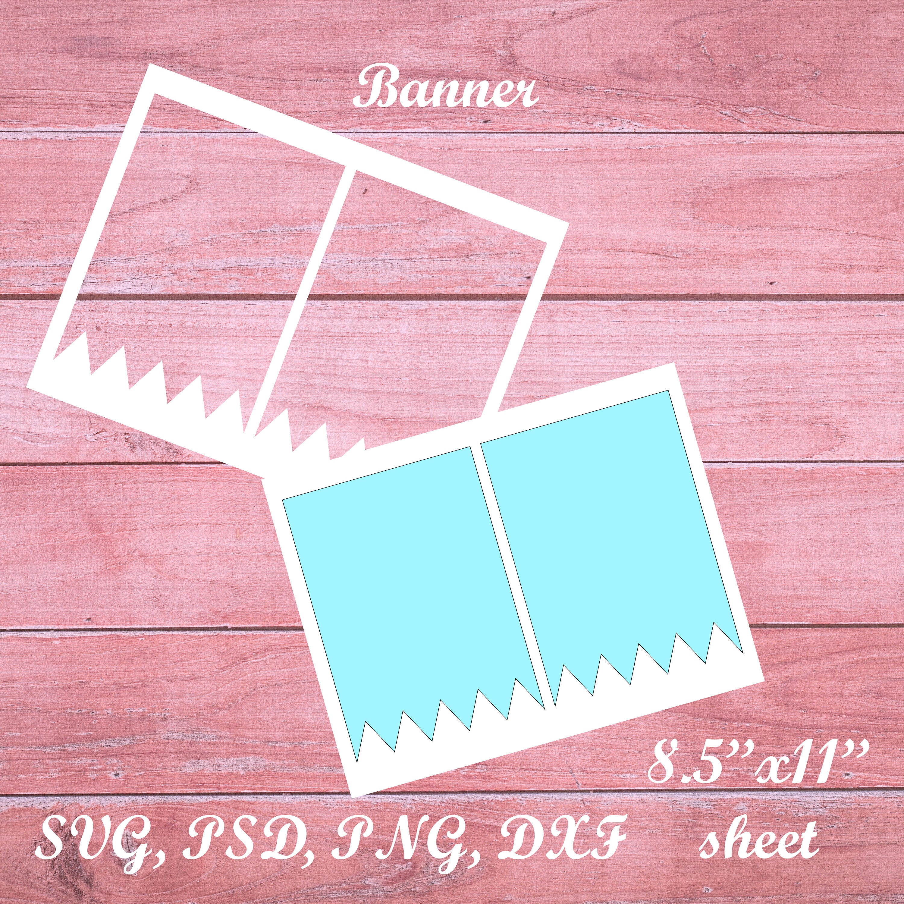 Banner 4 5x7 Printable blank template blank sheet design | Etsy