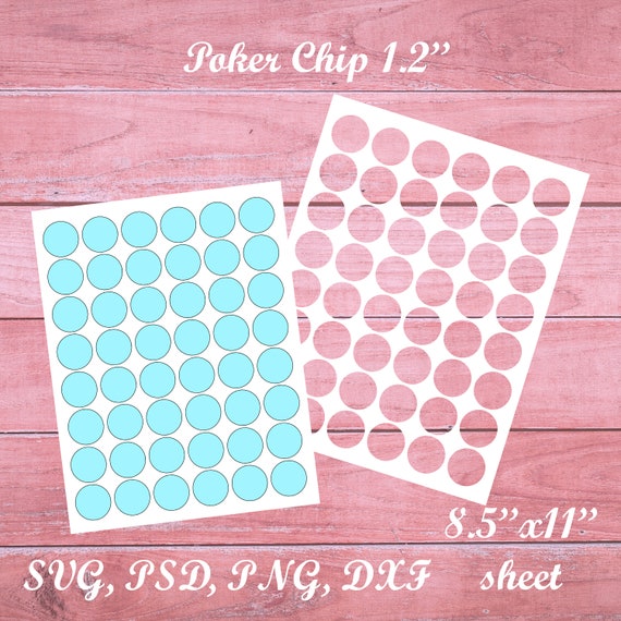 Poker Chip Template Printable blank template blank sheet | Etsy