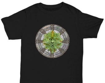 Pagan clothing - Esoteric Wicca shirt - Green men symbol tee - Paganism Celtic mythology God apparel - spirituality accessories