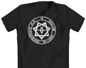 Esoteric shirt - Argentum Astrum seal Thelema symbol - BABALON 156 symbol apparel - Aleister Crowley accessories