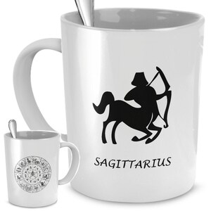 Caneca do zodíaco de Sagitário - presente de Sagitário - presentes para Sagitário - decoração de casa de Sagitário - presentes do zodíaco - presentes de astrologia Sagitário