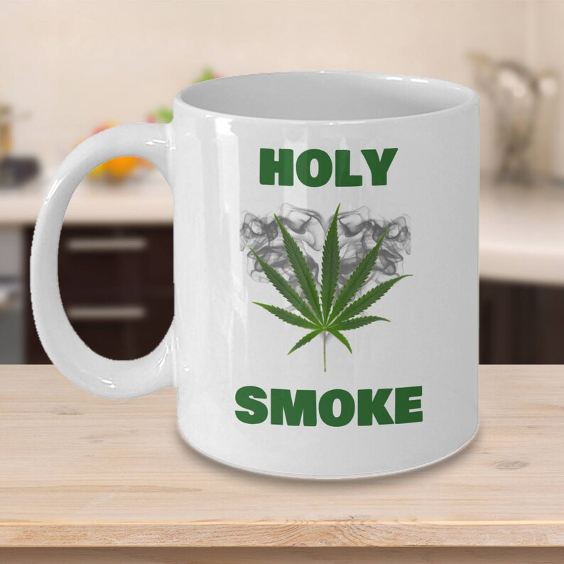 Weed coffee mug smoking weed wake and bake mug stoner Etsy