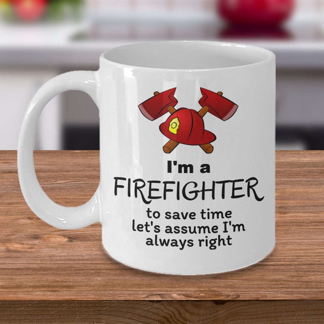 Mug L'Homme Parfait Est Pompier - Par Métiers/Pompiers - Mug-Cadeau