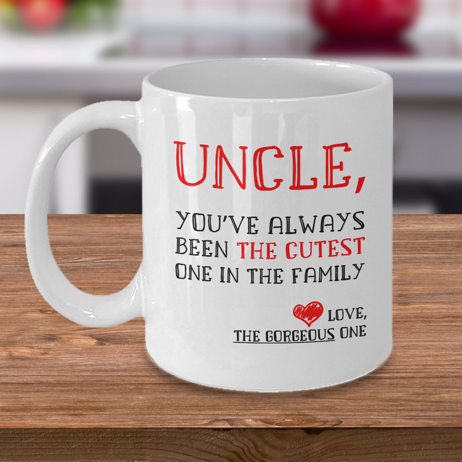 Uncle Presents Uncle Mug - Funny Uncle Gift From Niece or Nephew - Cutest One in the ...
