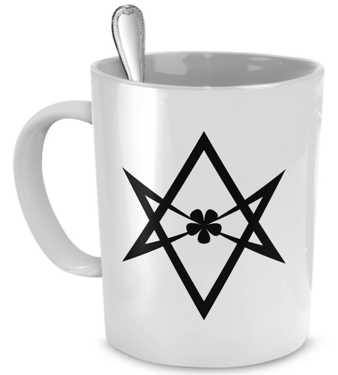 Thelema Symbol Gift - Esoteric Mug - Unicursal Hexagram Symbol ...