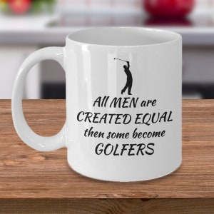 ゴルフ スポーツ コーヒー マグ - 男性もゴルファーになる - 面白いゴルフ ギフト - ゴルファーの夫へのギフト - ゴルフ コース愛好家 - ゴルフ ボールのユーモア
