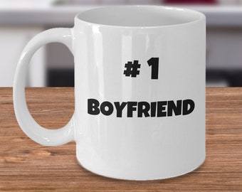 Valentines day coffee mug gift - Number one Boyfriend - Funny gift for boyfriend - Best boyfriend birthday Gifts for him - loving  boyfriend