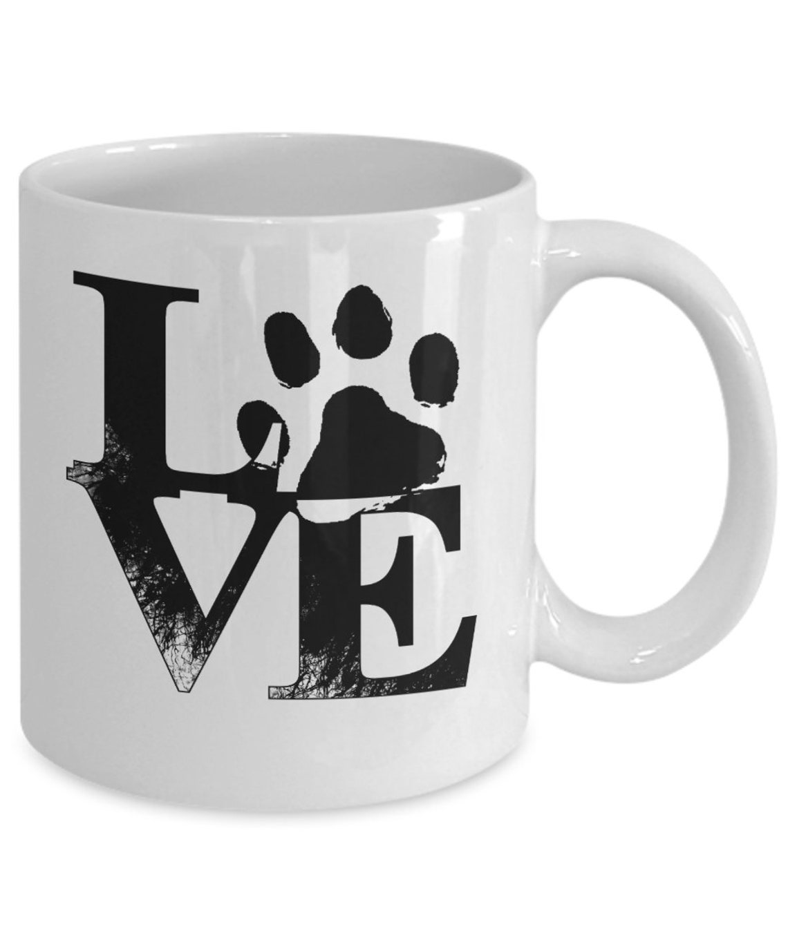 Pets Animals Coffee Mug Dog Paw LOVE Dog Lover Funny Etsy