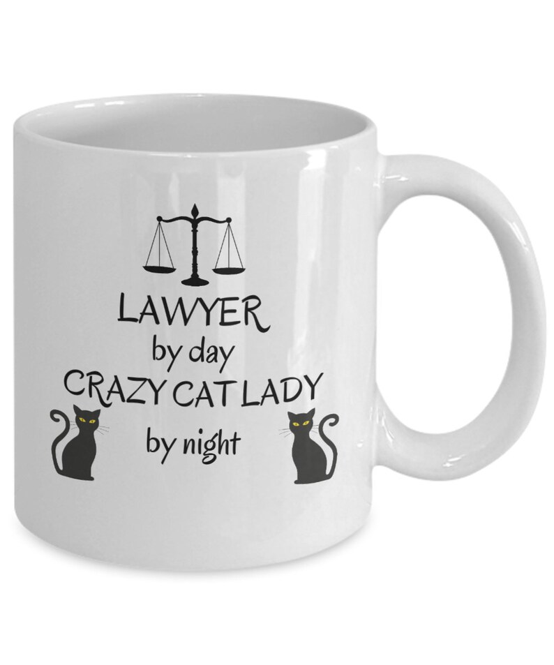 Lawyer by Day Crazy Cat Lady by Night Funny Lawyers Office Etsy