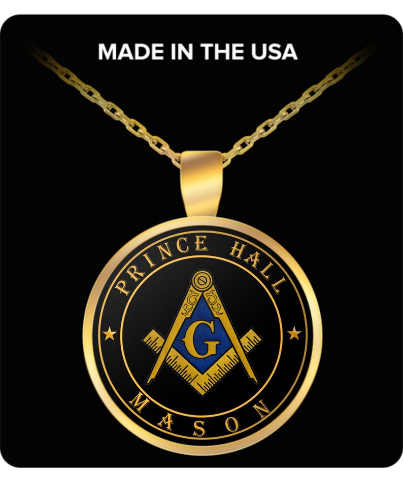 Masonic necklace Prince Hall Mason Freemason 357 symbol pendant Lodge square compass gift PHA