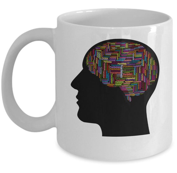 Psychology brain coffee mug psychologist Freud Jung Adler Pavlov funny gift 