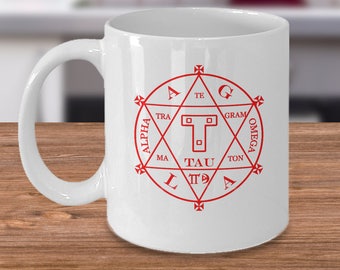 Esoteric mug - Goetia Hexagram seal of Solomon symbol - Occult magick - ars goetia - aliester crowley - satanic gifts - Satanic ritual cup