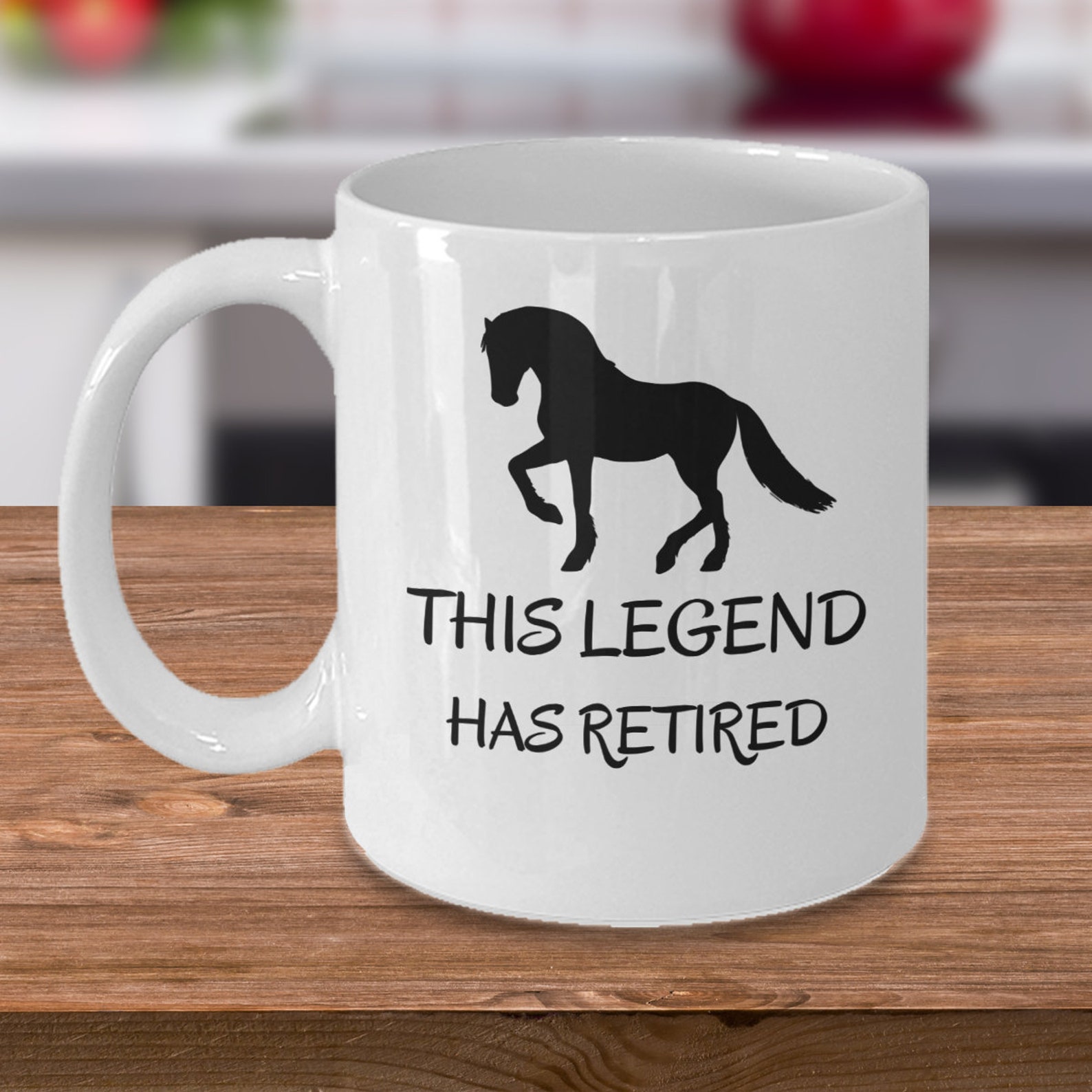 Horse Themed Coffee Mug This Legend Has Retired Horse Etsy