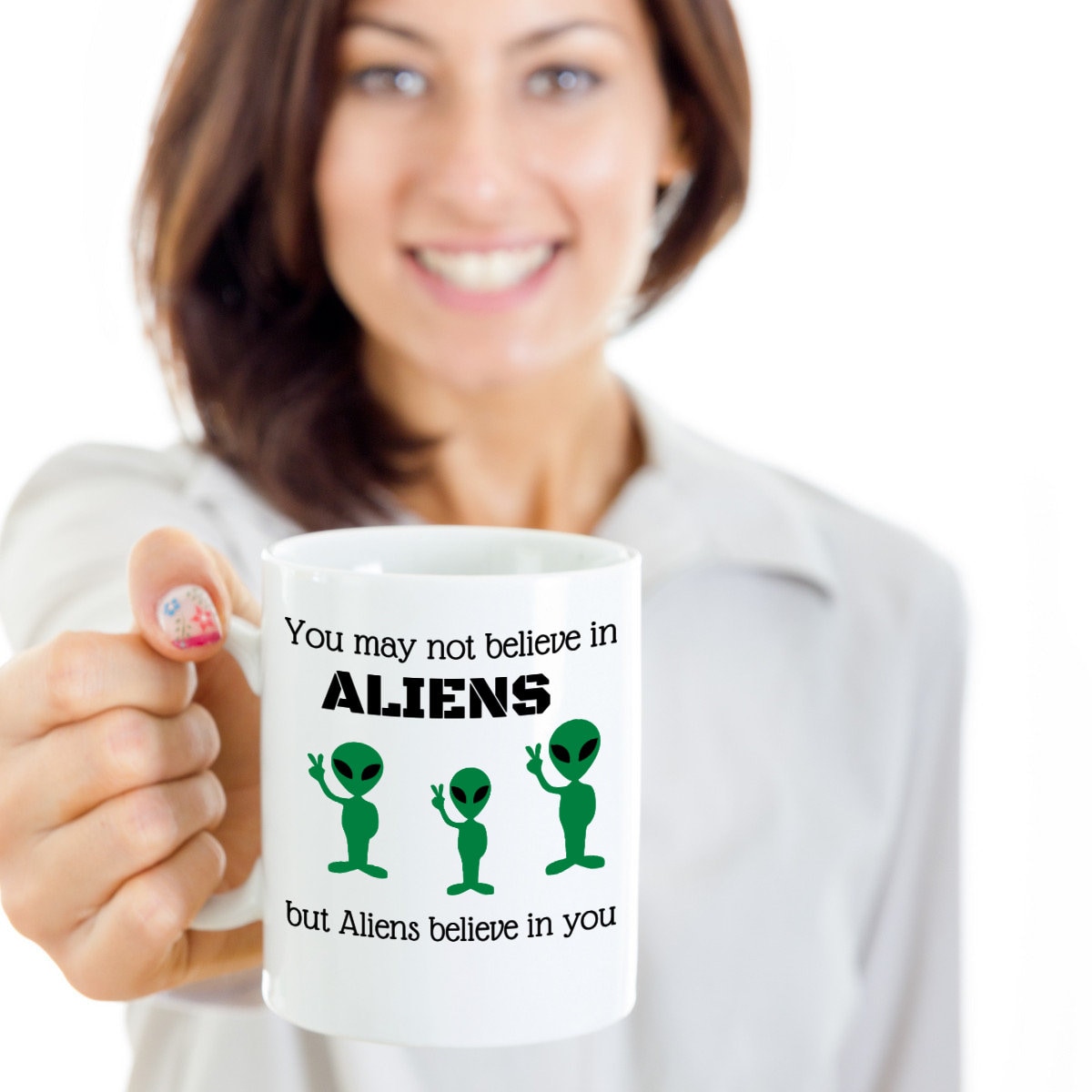 UFO Mug Funny Alien Coffee Mug Aliens but Aliens Believe Etsy