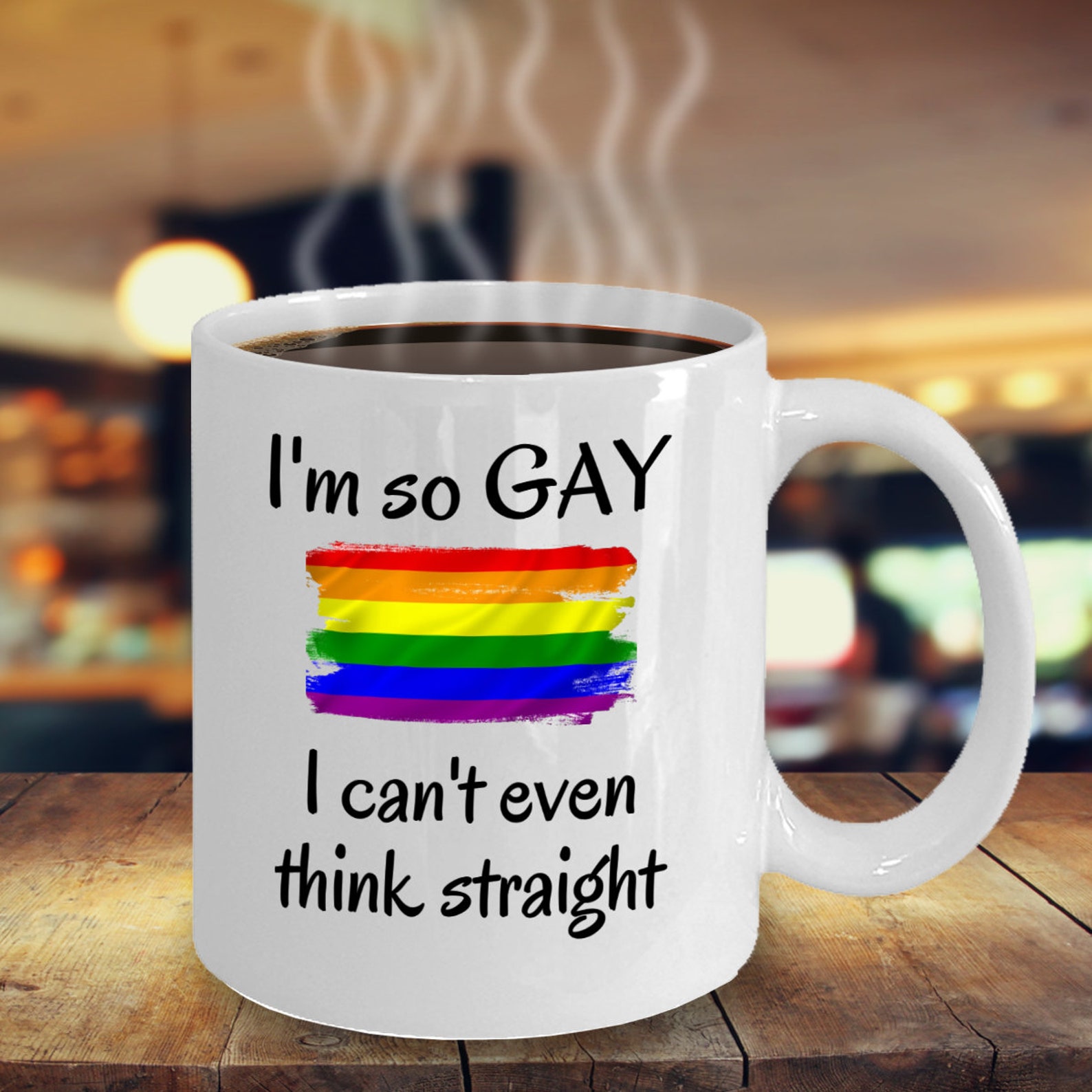 LGBT Coffee Mug I'm so Gay I Can't Even Think - Etsy