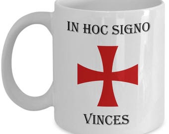 Knights Templar coffee mug - In hoc signo vinces - masonic gifts