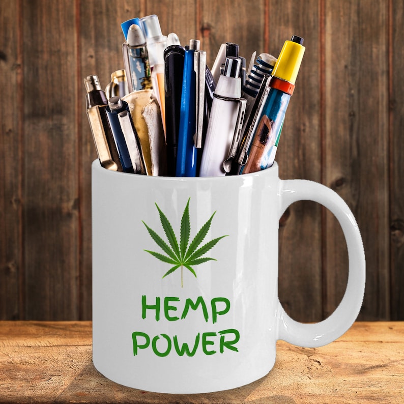 WEED Coffee Mug Hemp Power Funny Marijuana Cannabis 420 Etsy