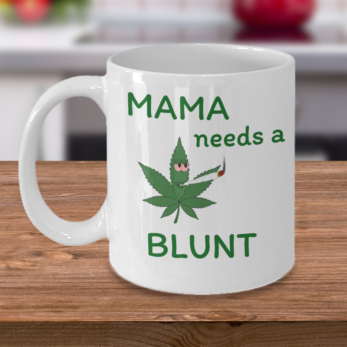 Funny Memory Loss Tazza Da Caffè 325ml Con Foglia Di Cannabis - Bianca, Ceramica Di Qualità, Regalo Umoristico