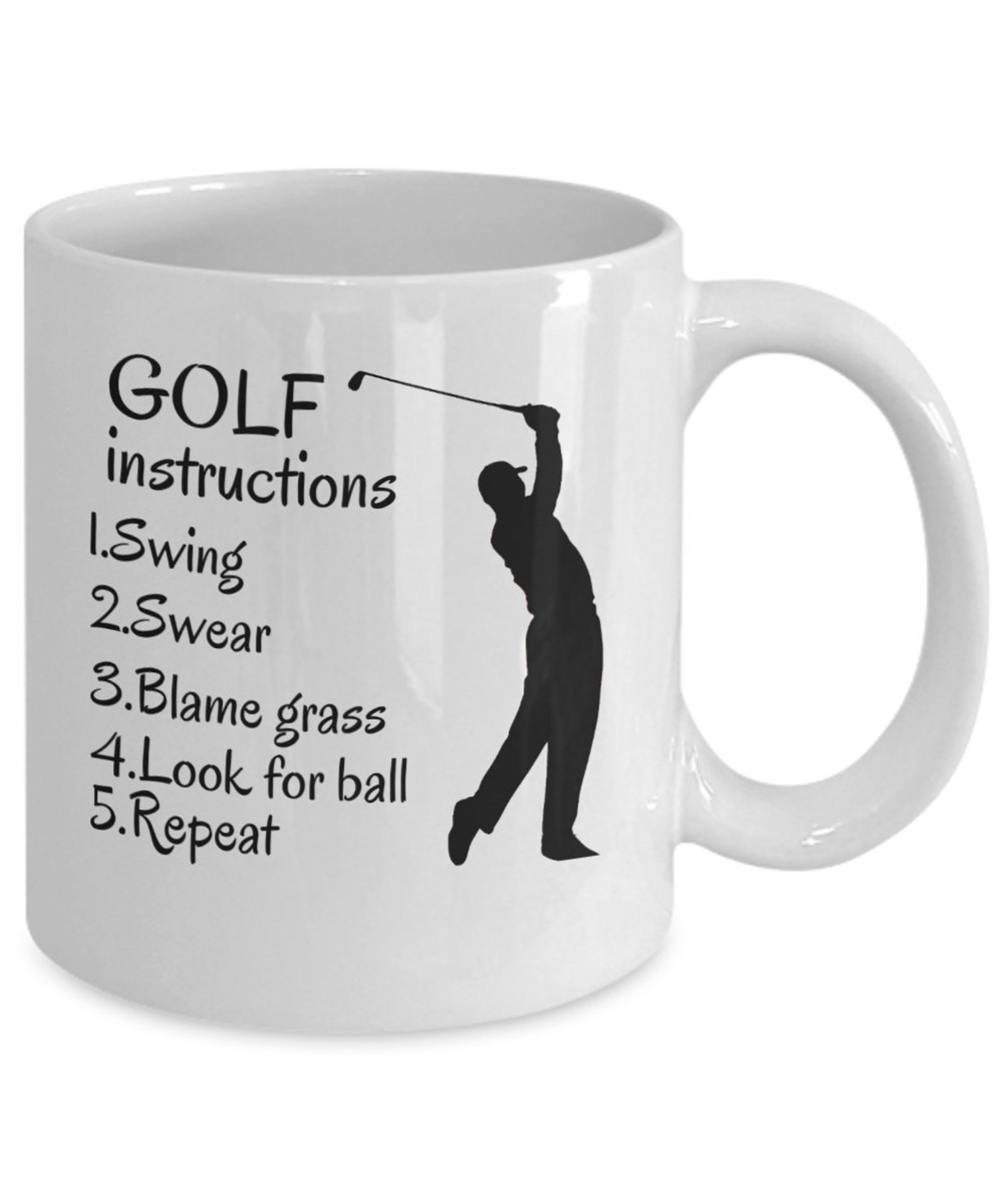 Golf Instructions Funny Golfing Gifts for Men Golf Lover Etsy