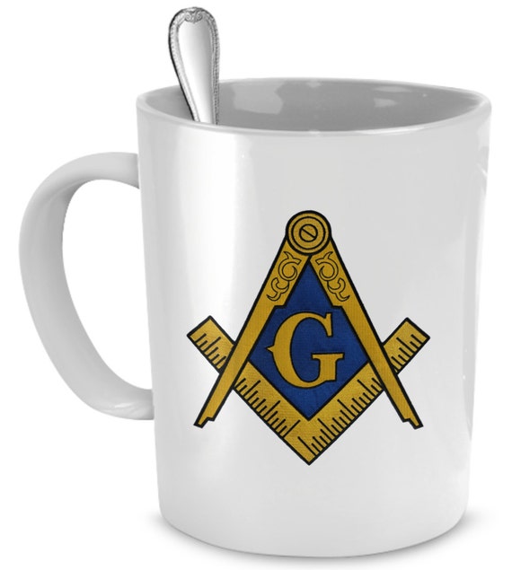 Freemason Coffee Mug - Square and Compass Symbol - Masonic Gifts 